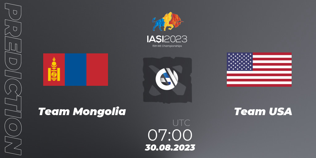 Team Mongolia vs Team USA: Betting TIp, Match Prediction. 30.08.23