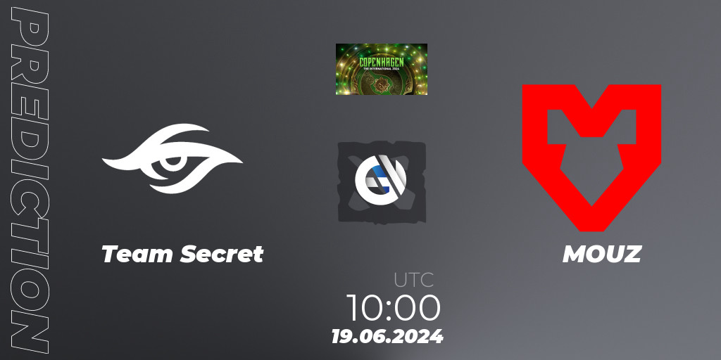 Team Secret vs MOUZ: Betting TIp, Match Prediction. 19.06.2024 at 10:30 ...