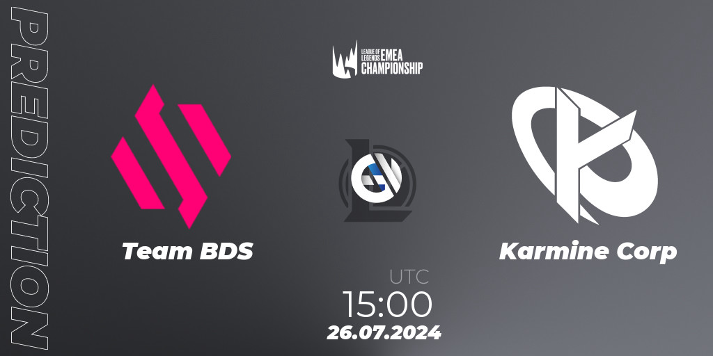 Team BDS vs Karmine Corp: Betting TIp, Match Prediction. 26.07.2024 at ...