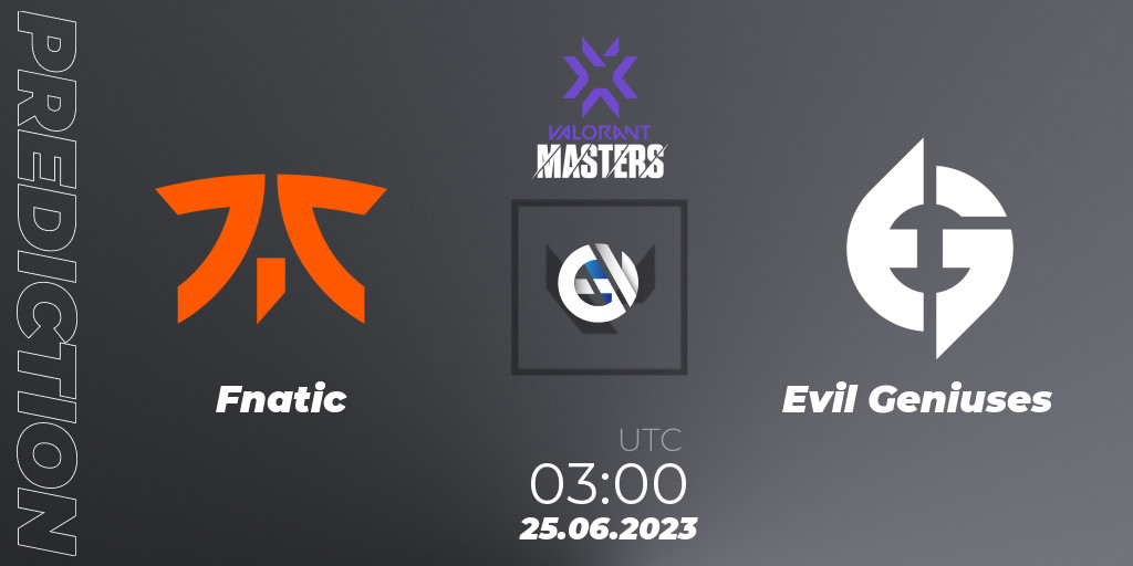 Fnatic vs Evil Geniuses 25.06.2023 at Valorant Champions Tour 2023: Masters  Tokyo, Valorant