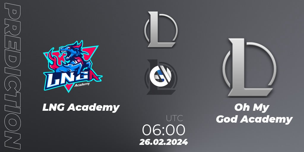 LNG Academy vs Oh My God Academy Betting TIp, Match Prediction. 26.02.