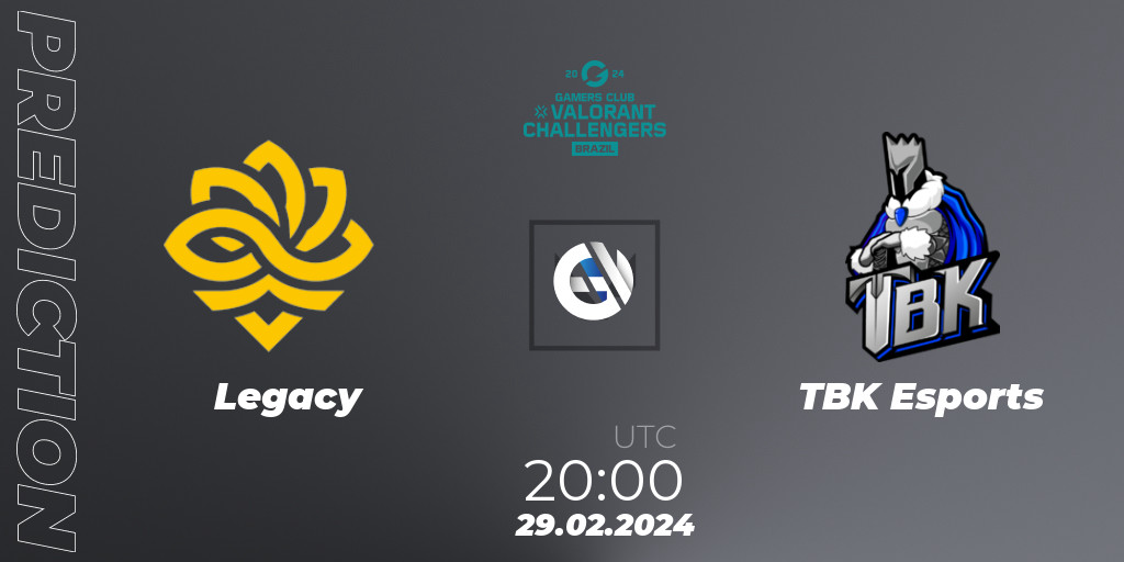 Legacy vs TBK Esports: Betting TIp, Match Prediction. 29.02.2024 at 20: ...