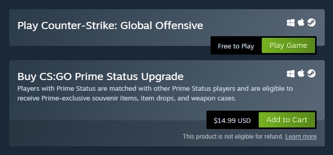 Buy Counter Strike 2  CS:GO Prime Status Upgrade - Steam Gift - EUROPE -  Cheap - !