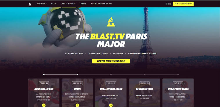 Blast CS:GO Major heading to Paris in 2023 - SportsPro