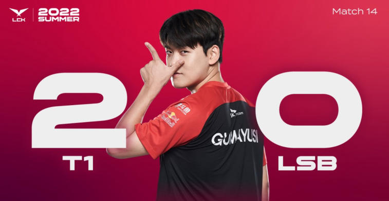 T1 overplayed SANBOX Gaming within LCK SUMMER 2022. Photo 1