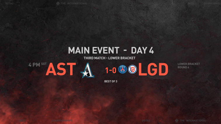PSG.LGD are leaving The International 2022, Team Aster are in the top 4. Photo 1