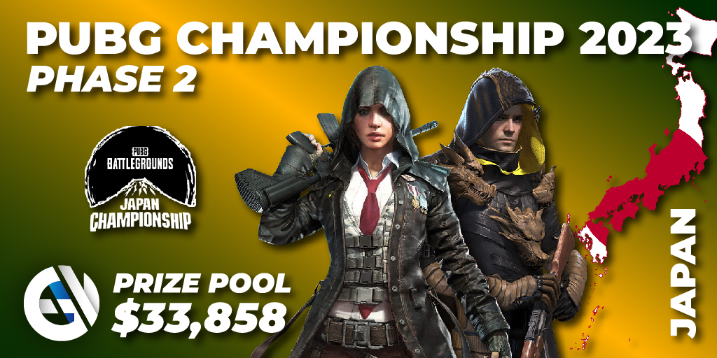 PUBG JAPAN CHAMPIONSHIP 2023 Phase 2 🎮 PUBG tournament 📅 Match schedule